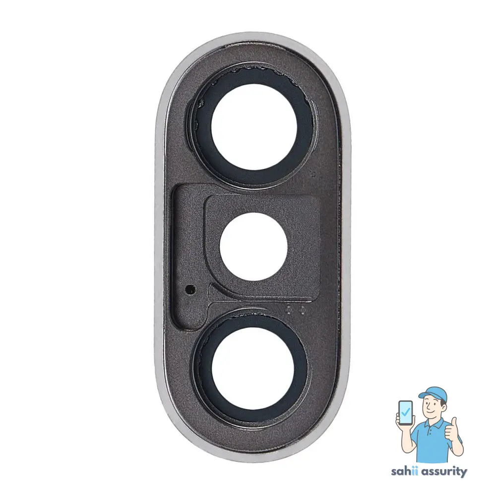 Camera Lens Glass with Frame for Apple iPhone XS White thumbnail